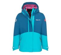 Trollkids Girls Skanden 3in1 Jacket, 128/128 Kinder, dk Turquoise/mad Blue/Bright Berry