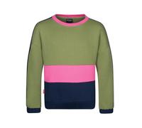Trollkids Girls Verdal Sweatshirt (GOTS) 116, Dusky Olive/Light Magenta