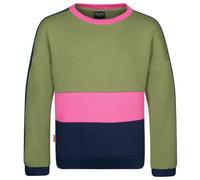 Trollkids - Girl's Verdal Sweatshirt - Pullover, Gr. 104, oliv (DuskyOlive/LightMagenta/Navy)