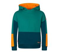 Trollkids - Kid's Rondane Sweater - Hoodie, Gr. 110, blau/türkis (LagoonGreen/SeaGreen/SaharaSunset)