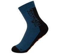 Trollkids - Kid's Anti Slip Socks - Hüttenschuhe, Gr. 23-26, blau (NordicBlue/Black/FlameOrange)