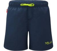 Badeshorts TROLLKIDS "KIDS BALESTRAND SHORTS", Kinder, Gr. 164, N-Gr, bunt (mystic blau, grün lizard), Obermaterial: 100% Polyamid, Badehosen Badeshorts, mit UV-Schutzfaktor 30+, mit Eingrifftasche hi