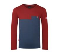 Trollkids - Kid's Bergen Longsleeve - Longsleeve, Gr. 104, rot/blau (MysticBlue/CarminRed)