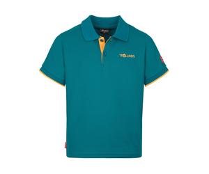 Trollkids - Kid's Bergen Polo XT - Polo-Shirt, Gr. 128, türkis (LagoonGreen/SaharaSunset)