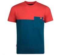 Trollkids - Kid's Bergen T - T-Shirt, Gr. 164, blau/rot (Petrol/SpicyRed)