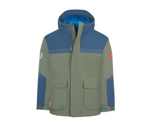 Trollkids - Kid's Finnmark Jacket XT - Winterjacke, Gr. 164, oliv (Ivy/MysticBlue/ElectricBlue)