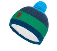 Trollkids - Kid's Gryllefjord Bobble Cap - Mütze, Gr. S-M 48-52cm - 2-5 Years, blau (FreshGreen/MysticBlue)
