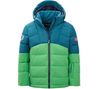 Trollkids Kids Gryllefjord Jacket dark marine/fresh green/my. blue - Größe 140 Kinder