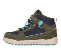 Winterstiefel TROLLKIDS "KIDS GRYLLEFJORD MID CUT", Mädchen, Gr. 29, grün (mystic blau, pine grün, arctic blau), Leder, Synthetik, Schuhe Winterstiefel, wasserdicht (58750800-29) mystic blau, pine grü