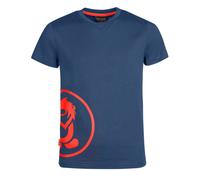 Trollkids Kinder T-Shirt Kroksand, Mystikblau/Hellrot, Größe 128