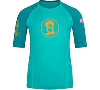Funktionsshirt TROLLKIDS "KIDS KVALVIKA T", Mädchen, Gr. 116, sea grün, lagoon grün, Obermaterial: 92% Polyester, 8% Elasthan, Shirts Funktionsshirt, für Kinder und Jugendliche, kurzärmlig, mit UV-Sch