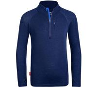 Trollkids Lofoten Halbreißverschluss-sweatshirt 98 cm Navy / Azure Blue