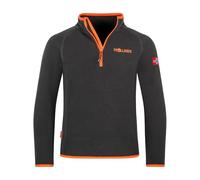 Trollkids - Kid's Nordland Half Zip - Fleecepullover, Gr. 116, schwarz (Black/FlameOrange)