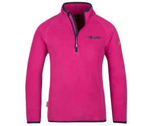 Trollkids - Kid's Nordland Half Zip - Fleecepullover, Gr. 110, rosa (Fireberry/Navy)
