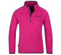 Trollkids - Kid's Nordland Half Zip - Fleecepullover, Gr. 140, rosa (Fireberry/Navy)