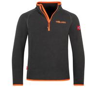 Trollkids - Kid's Nordland Half Zip - Fleecepullover, Gr. 140, schwarz (Black/FlameOrange)