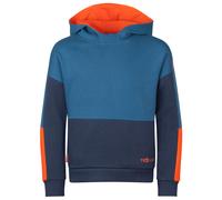 Trollkids - Kid's Rondane Sweater - Hoodie, Gr. 110, blau (NordicBlue/MysticBlue/FlameOrange)