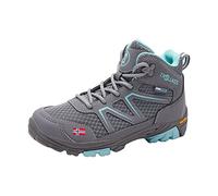 Trollkids Kids Skarvan Hiker Mid, 32/32 Kinder, Anthracite/Mint
