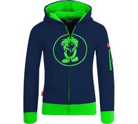 TROLLKIDS Kapuzen-Sweatjacke KIDS SORTLAND in navy/green, Gr. 116, junge,maedchen