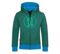 Trollkids - Kids Sortland Jacket - Hoodie, Gr. 140, grün (JungleGreen/DynamicBlue)
