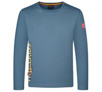 Trollkids Stavanger Xt Langarm-t-shirt 176 cm Steel Blue / Black / Mango