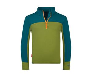 Trollkids - Kid's Steinkjer Shirt - Funktionsshirt, Gr. 152, oliv (LagoonGreen/PearGreen/SaharaSunset)