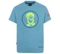 Trollkids - Kid's Troll T - T-Shirt, Gr. 128, türkis (DolphinBlue/Lime)