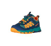 Outdoorschuh TROLLKIDS "Kids Tronfjell Hiker Low", Kinder, Gr. 34, grün (sea grün, madeira blau, sahara sunset), Synthetik, Textil, mehrfarbig, Schuhe Outdoorschuh, wasserdicht (26888352-34) sea grün,