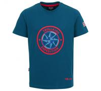 Trollkids - Kid's Windrose T - T-Shirt, Gr. 128, blau (Petrol/SpicyRed)