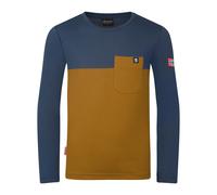 Trollkids - Kid's Bergen Longsleeve - Longsleeve, Gr. 128, blau/braun (Bronze/MysticBlue)