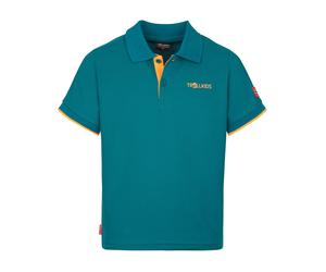 Trollkids Kinder Bergen Polo XT T-Shirt (Größe 98, tuerkis)