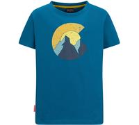 Trollkids Kinder Halsafjord T-Shirt (Größe 128, blau)