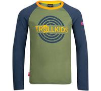 Trollkids Longsleeve "Preikestolen" in Khaki - Größe 176 | Kinder Longsleeves