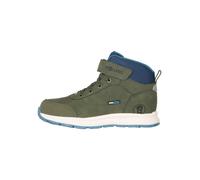 Trollkids Leder-Wanderboots "Stavanger Mid Cut XT" in Khaki - Größe 32 | Kinder Outdoor Sport Schuhe