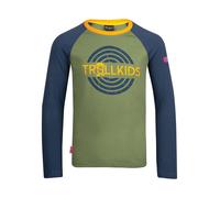 Trollkids - Kid's Preikestolen Longsleeve - Longsleeve, Gr. 176, oliv/blau (Moss/NightSky)