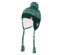 Trollkids - Girl's Borgund Bobble Cap - Mütze, Gr. 52 cm-56 cm 52-56 cm - 6-12 Years, türkis (MidnightPetrol/DustyTeal/CoralPink)