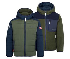 Trollkids Sandvika Turnover Kinder Isolationsjacke oliv Größe 116 Lifestyle Winddicht