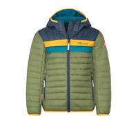 Trollkids - Kid's Eikefjord Jacket - Kunstfaserjacke, Gr. 152, oliv (Moss/MysticBlue/GoldenYellow)