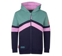 Trollkids - Girl's Flekkefjord Jacket - Sweat- & Trainingsjacke, Gr. 116, blau (DeepViolet/DustyTeal/LightViolet)