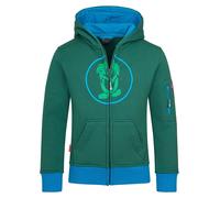 Trollkids - Kids Sortland Jacket - Hoodie, Gr. 98, grün (JungleGreen/DynamicBlue)