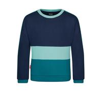 Trollkids stillvolles kuscheliges Mädchen Sweatshirt aus Bio-Baumwolle VERDAL, Marine/Teal-Blau/Wasserblau, Größe 104