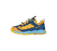 Outdoorschuh TROLLKIDS "Kids Tronfjell Hiker Low", Kinder, Gr. 31, blau (mustard, dynamic blau, corn gelb), Synthetik, Schuhe Outdoorschuh, wasserdicht (62974958-31) mustard, dynamic blau, corn gelb