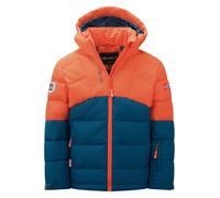 Trollkids Kids Gryllefjord Jacket deep orange/mad. blue/deep orange - Größe 128 Kinder