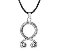 Trollkreuz Halskette für Männer Schwarzes Leder Wikinger Schutz heidnisch nordischen Anhänger Schwedische Folklore Amulett Schmuck Geschenk