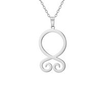 Trollkreuz Halskette Wikinger Anhänger Edelstahl Trollkreuz Trollkors Schutzamulett Nordischer Schmuck für Männer Frauen (Silber)