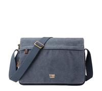 Troop London Klassische Umhängetasche aus Segeltuch Größer als A4 Blue