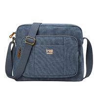 Troop London TRP0234 Klassische Umhängetasche aus Segeltuch, blau