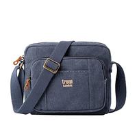 Troop London TRP0235 Klassische Umhängetasche aus Segeltuch, blau, Medium