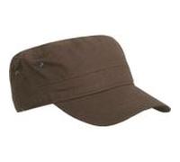 Trooper Cap - Cooles Cap im Army-Stil aus strapazierfähigem Baumwoll-Canvas dark brown