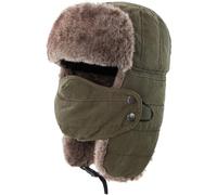 Trooper Trappermütze Winter Winddicht Skimütze Warme Jagdmütze für Herren Damen Russische Trooper Pelz Ohrenklappen Winter Skifahren Mütze Cap Plaid Flieger Uschanka Eskimo Bombermützen Skimütze